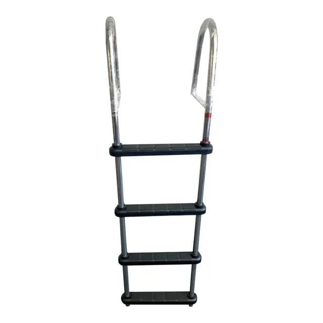 Bryggetrapp - 4 plasttrinn 134 x 34 cm- Syrefast stål 