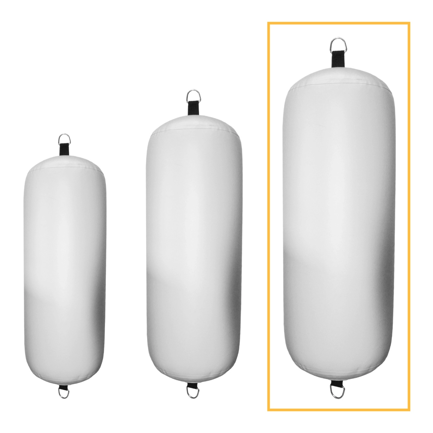 MAXISTOW Oppblåsbar Fender - grå Ø42 x132 cm