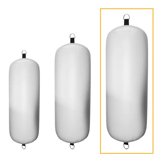 MAXISTOW Oppblåsbar Fender - grå Ø42 x132 cm 