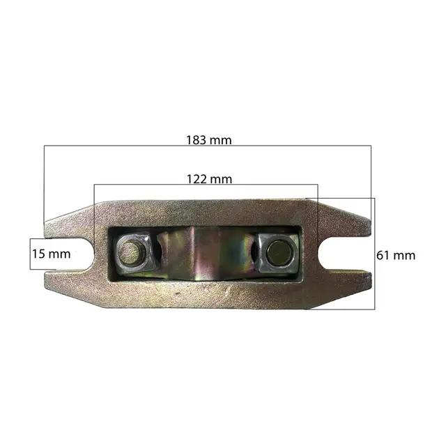 Nesehjul forsterket - 500 kg 48 mm stamme 