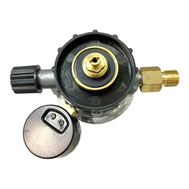 SUNDQUIST Gassregulator med manometer til CGI gassflasker - 2 og 3kg flaske 