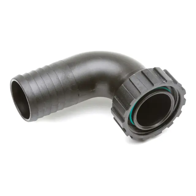 Slangekobling Ø38 mm 90 grader 