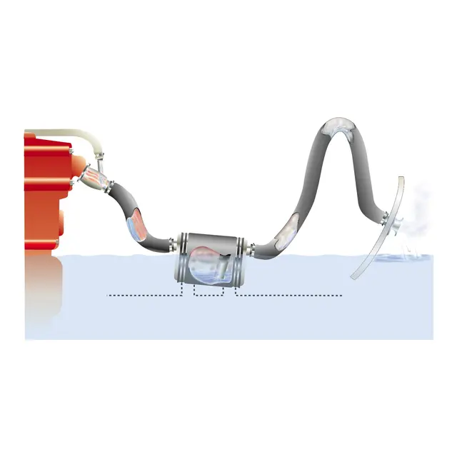 1852M vannkjølt lyddemper 25L 127 mm 