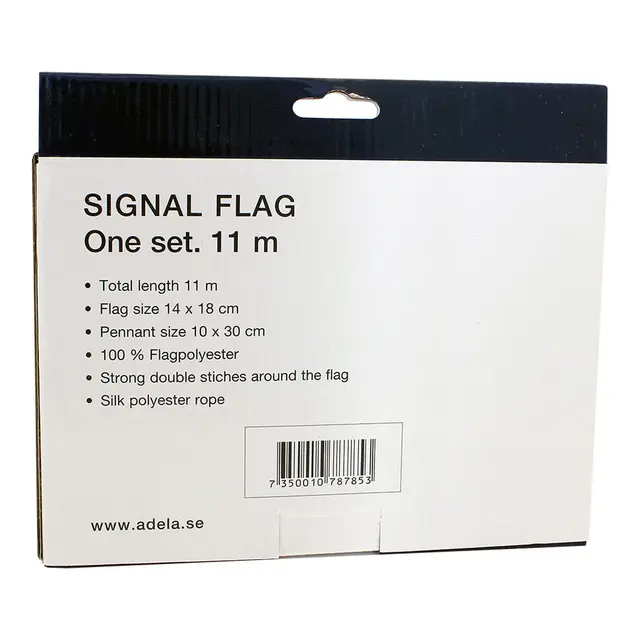 Signalflagg på lengde, 36 flagg 11 m 