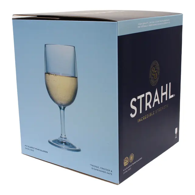 STRAHL Klassisk Vinglass - 245ml 4pk Gaveeske 