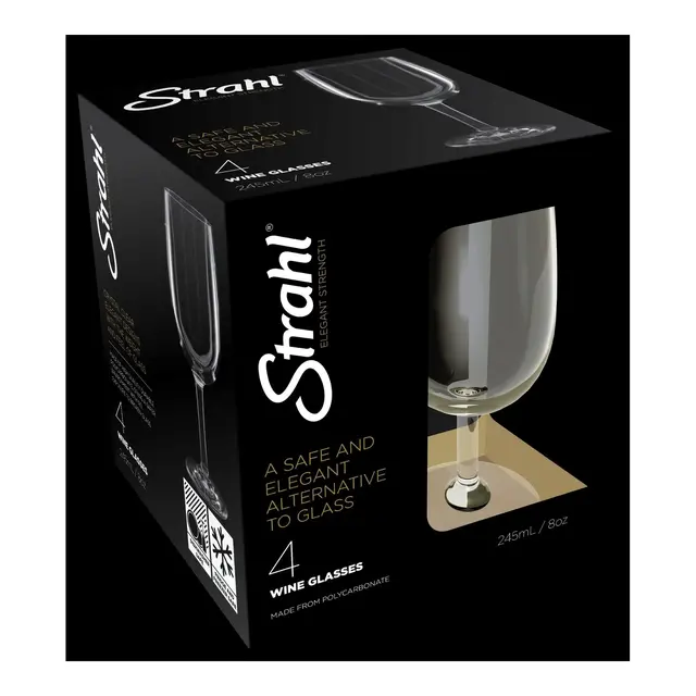 STRAHL Vinglass, 245ml 4pk Gaveeske 