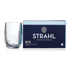 STRAHL Vinglass u/stett gavepakke 384 ml 4 stk