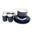 Servise &quot;Navy Blue&quot; - 16 deler Servisesett i melamin