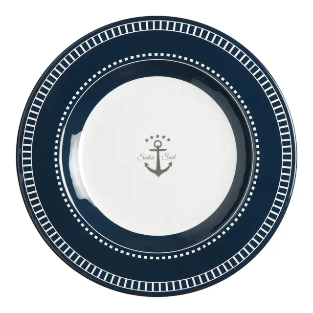 MARINE BUSINESS tallerken Sailor Soul Frokost/dessert Ø20 - 6stk 
