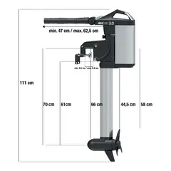 1852M Elektrisk b&#229;tmotor 3,0 Lang stamme - inkl. Lithium batteri