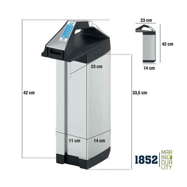 1852M Elektrisk båtmotor 3,0 Lang stamme . inkl. Lithium batteri 