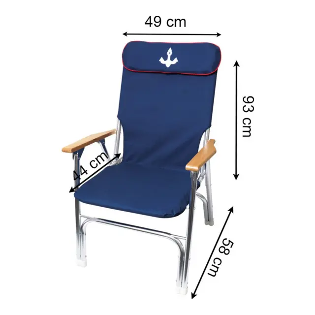 Dekkstol Royal, marineblå 