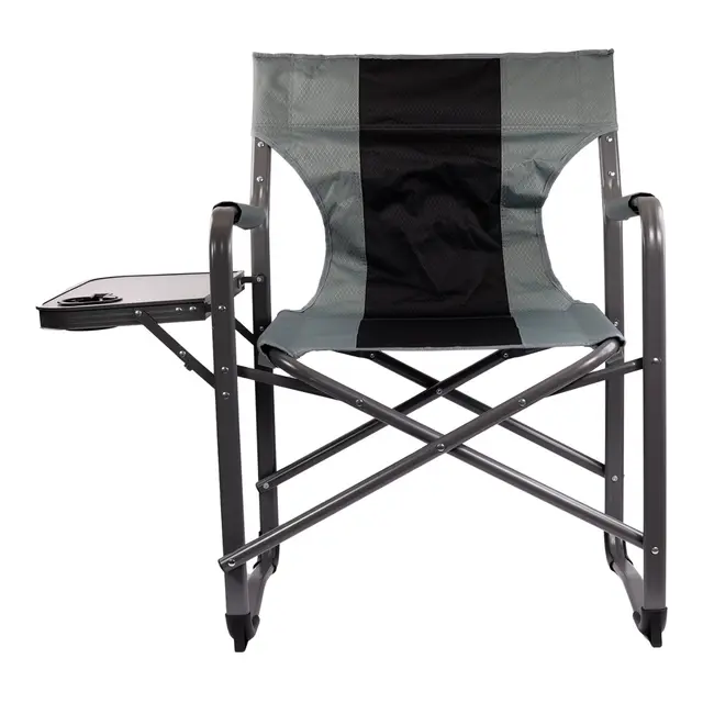 Dekkstol Comfort med sidebord Pulverlakkert aluminium 