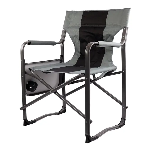 Dekkstol Comfort med sidebord Pulverlakkert aluminium 