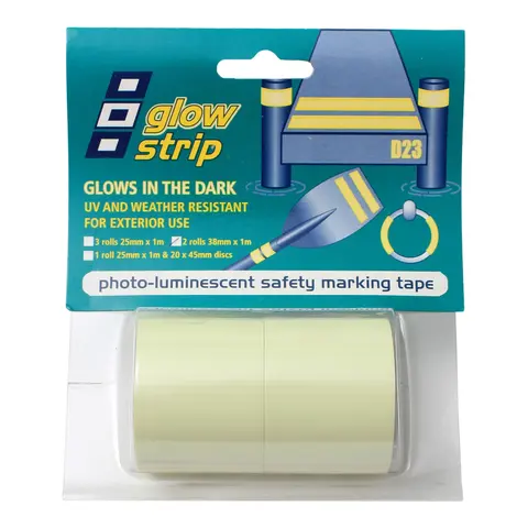 PSP Selvlysende tape 2 stk - 38 mm bredde x 100cm