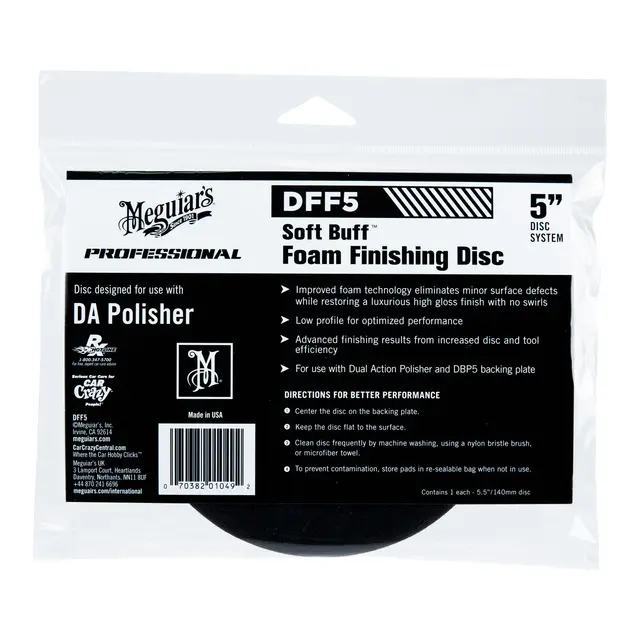 MEGUIARS Finishing Disc 5" svart Fin polering - kvalitet uten merker 