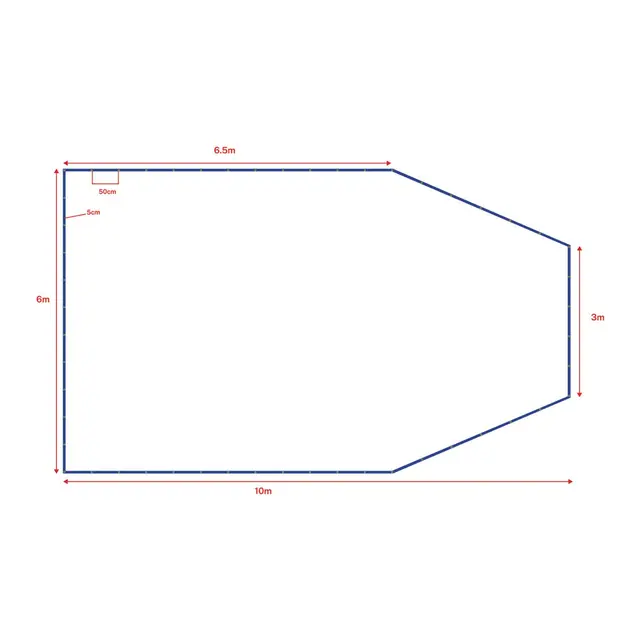 1852M Presenning formsydd 240 g Lengde: 7 m, bredde: 5 m 