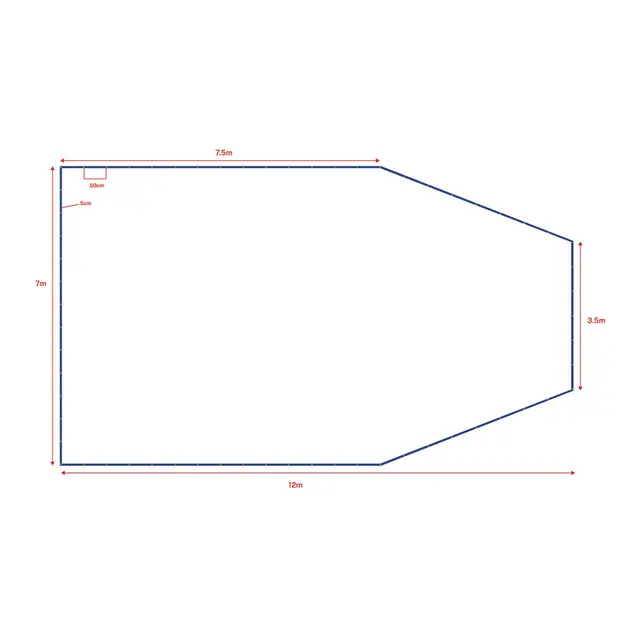 1852M Presenning formsydd 240 g Lengde: 7 m, bredde: 5 m 