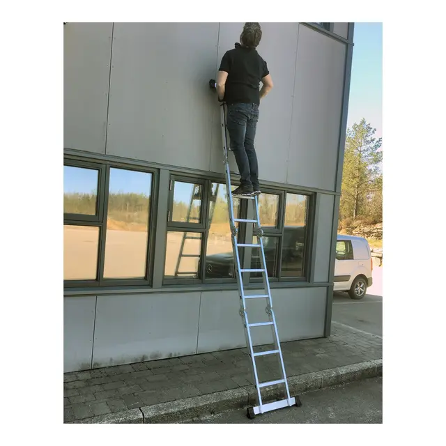 Multistige - aluminium Stige på 3.6 m - foldbar - stillasje 