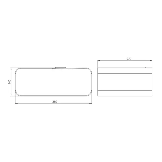 ISOTHERM Oval fordamper med koblinger 