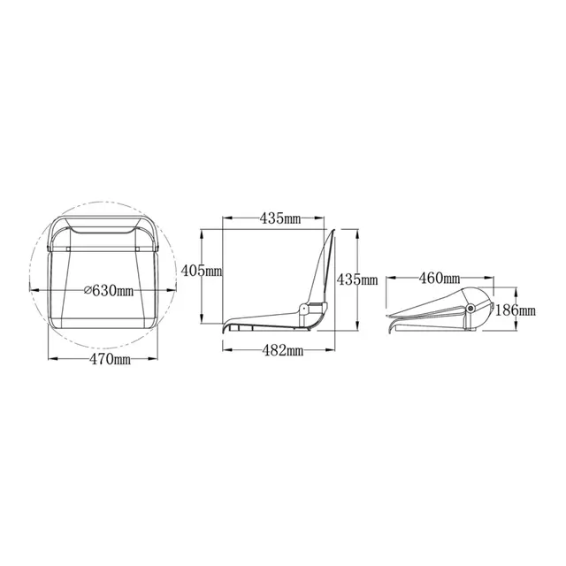MARINVENT Klappstol MI-SP48, u/pute 