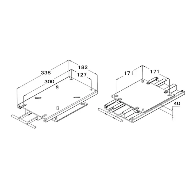 EASTERNER Glideskinne - lavprofil Quick mount 