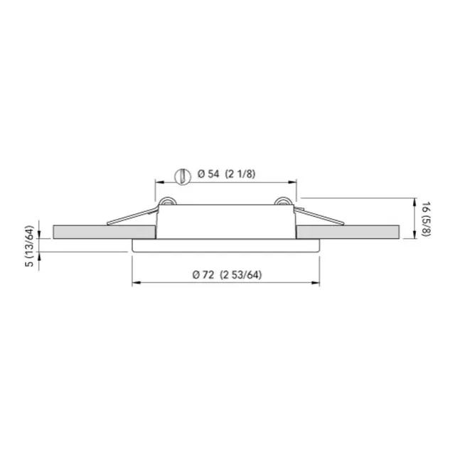 QUICK TED C Downlight  - 2W Krom, Varmhvit - Dimbar - 9-32V 