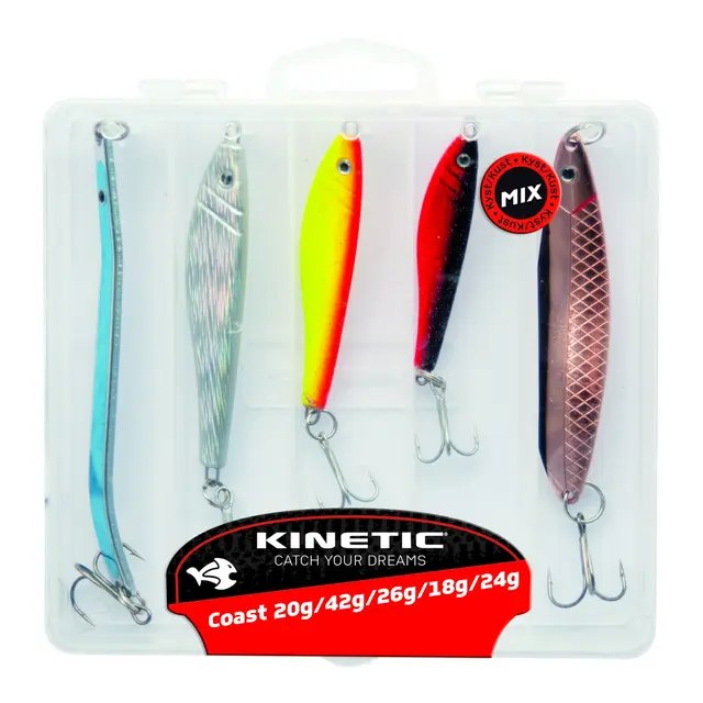 KINETIC Sluksett DF Coast Kyst 5pk 18g/20g/24g/26g/42g 