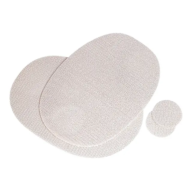 4-sett Kuvertbrikkesett - Beige Antiskli brikker 