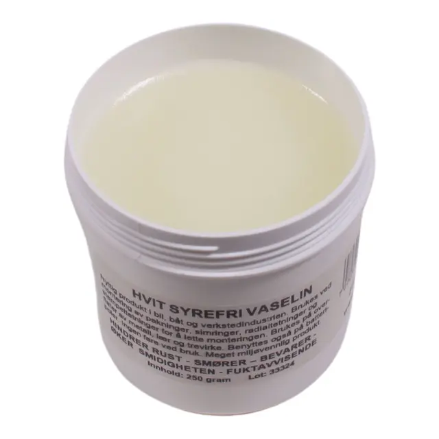 Vaselin Hvit Syrefri 250g 