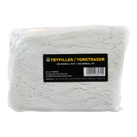 Relekta 101 T&#248;yfiller - 1kg Hvit -&#160;Bomull