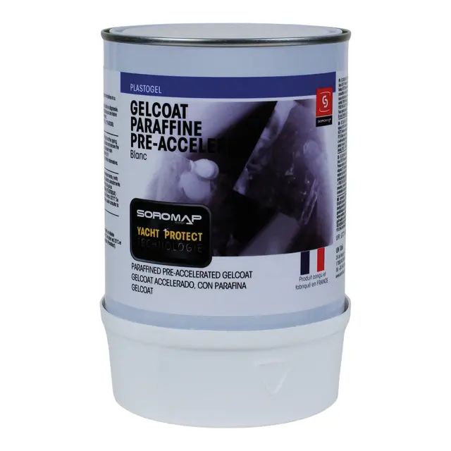 SOROMAP Plastogel gelcoat hvit RAL 9016 - 750g 