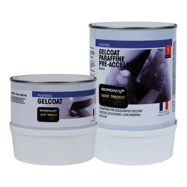 SOROMAP Plastogel gelcoat hvit RAL 9016 - 750g 