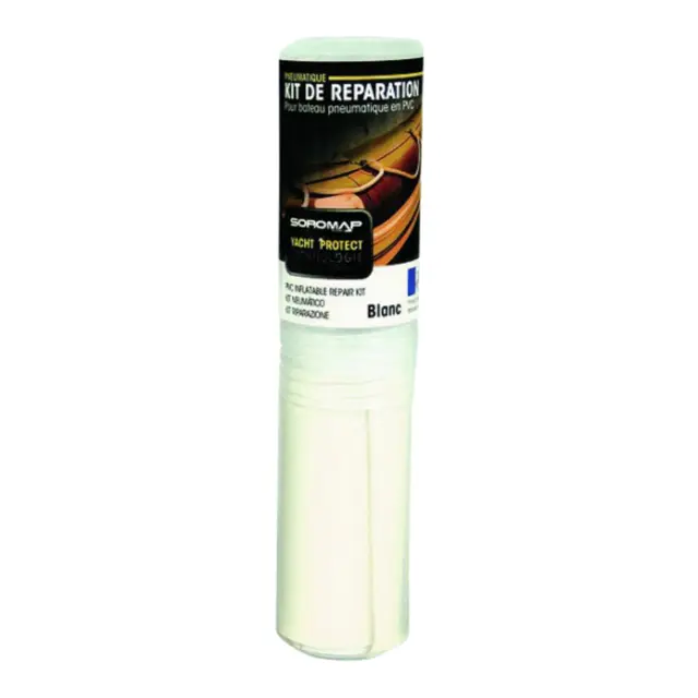 SOROMAP Rep-kit til PVC båter hvit PVC lapp - inkl. 75ml lim 