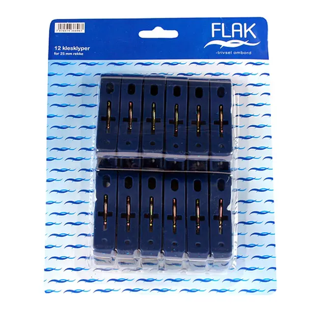 Klesklyper for Ø25mm rekke 12pk 