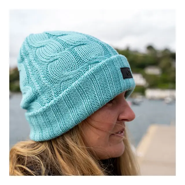 GILL Cable Knit Beanie lue - Light Blue One Size 