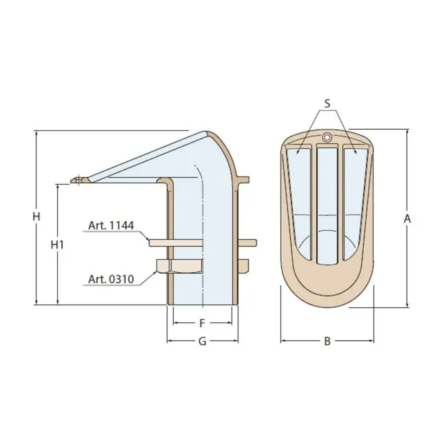 Kjølevannsinntak messing 7/16" 