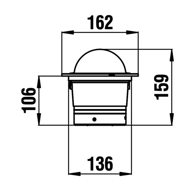 RIVIERA Urania BU1 kompass - sort For infelling - 12v - 100mm rose 