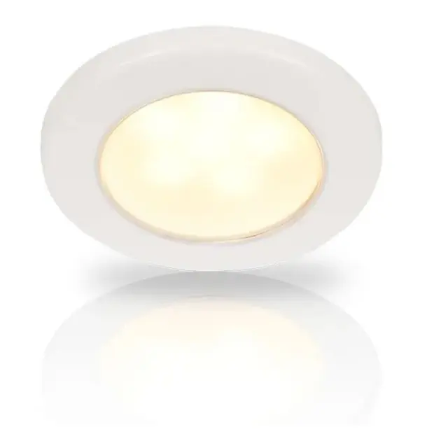HELLA MARINE EuroLED 75 Downlight Varmhvit - 12V - Hvit ring 