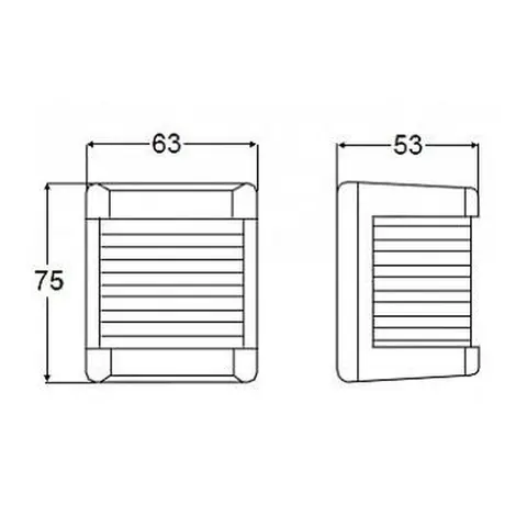 HELLA MARINE Lanterne - Styrbord Sort, liten - mod. 3562 - 1 nm 