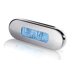 HELLA MARINE Trinnlys LED, Krom Bl&#229;tt lys