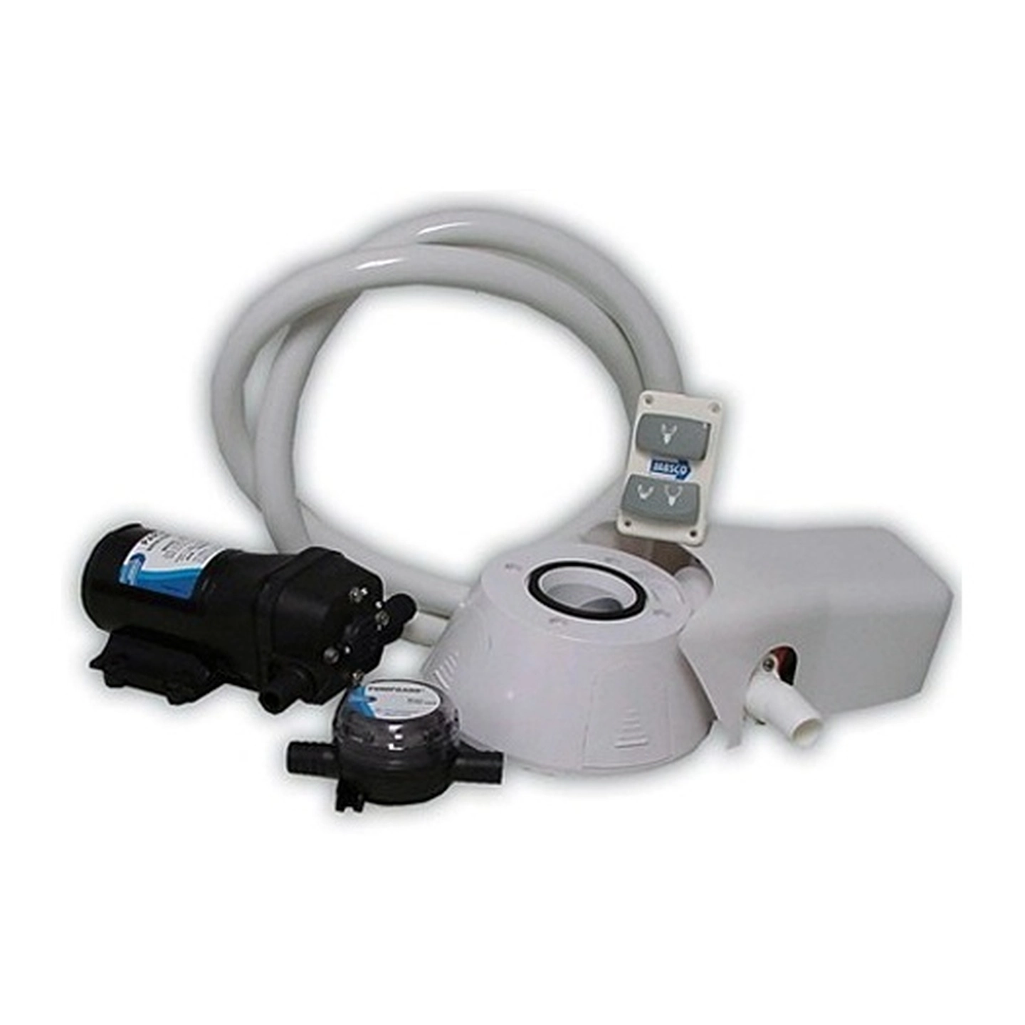 JABSCO Quiet Flush Ombyggingssett 12V m/brytere - for toalett
