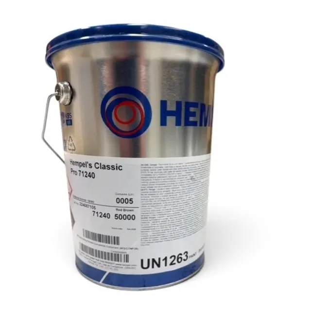 HEMPEL Classic Bunnstoff - 5 L Rødbrun (5000) - Velegnet for trebåt 