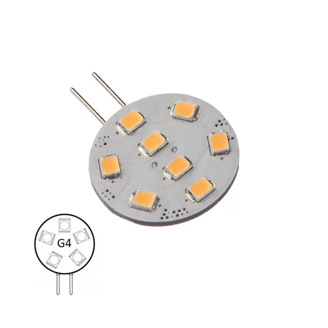 NAUTICLED innsats G4, 2700K/varmhvit 8 SMD - 1,2W - sidepin - dimmbar 