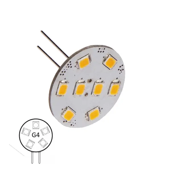 NAUTICLED innsats G4, 2700K/varmhvit 8 SMD - 1,2W - bakpin - dimmbar 