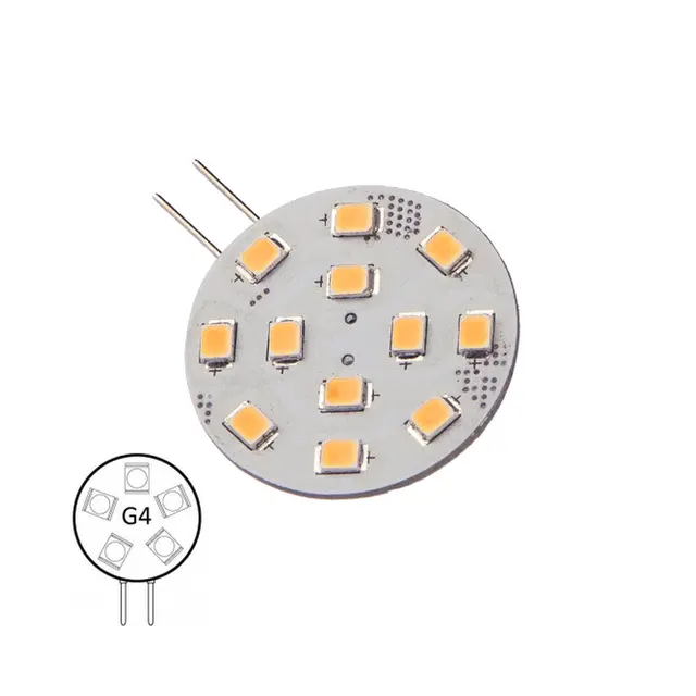 NAUTICLED innsats G4, 2700K/varmhvit 12 SMD - 2W - sidepin - dimmbar 