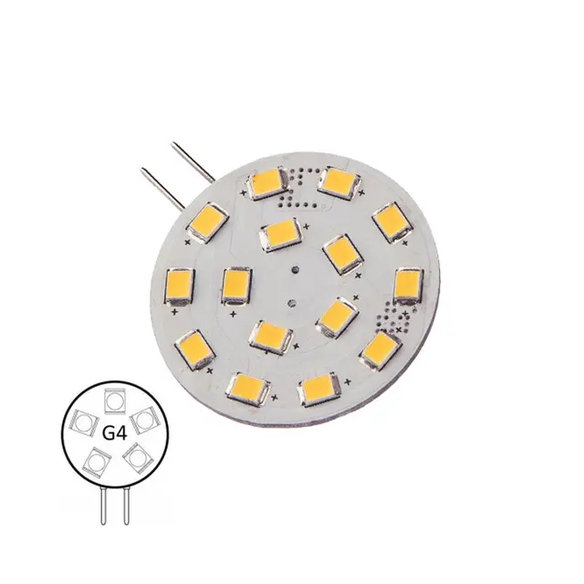 NAUTICLED innsats G4, 2700K/varmhvit 15 SMD - 2,3W - sidepin - dimmbar 