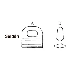 SEASURE Seilglider HA558 5-pack Seld&#233;n - A:25mm / B: 10mm