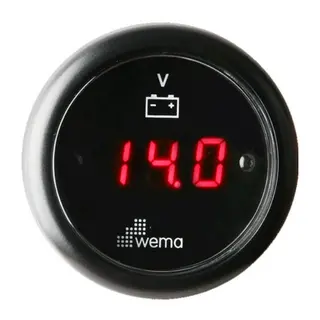 WEMA Voltmeter Digital 8-24V Sort