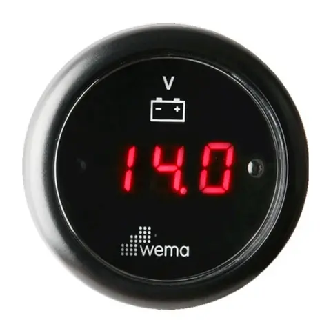 WEMA Voltmeter Digital 8-24V Sort
